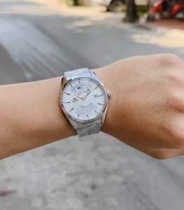 ĐỒNG HỒ NAM CHÍNH HÃNG Orient RA-BA0004S10B Lịch Vạn Niên Automatic White Dial Silver Stainless Steel