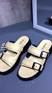 Sandal Wanita Tali Hitam Crem: Elegan & Nyaman