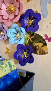 Unicorn set Paper flower wall decorations