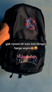 MIDEUR~BAGS Tas Ransel Gendong Fashion backpack classic motif gambar Cocok Untuk sekolah SD SMP SMA kuliah traveling casualan