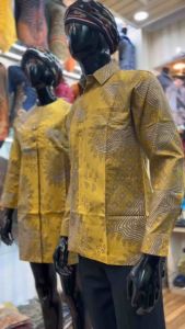 Baju Batik Tunik | Batik Couple | Batik Sarimbit Modern | Bahan Katun Solo Lapisan Full Furing Trikod