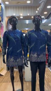Baju Batik Tunik | Batik Couple Elegan | Batik Sarimbit | Bahan Katun Solo Lapisan Furing Trikod
