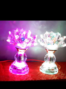 cặp đèn bông sen pha lê