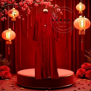 Áp choàng cô dâu chất bóng đẹp áo khoác áo dài