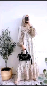 K-FASHION Gamis Set Hijab Terbaru Kekinian Baju Wanita Lebaran Model Baru Import Viral Outfit Modern Simple Elegan Ceruti Armani Silk Rayon Cringkle Zaraa Emilia Aurey Jelita Dubay Outer Yasmin Ashira Bunga Audrey Fitri Maya Airin