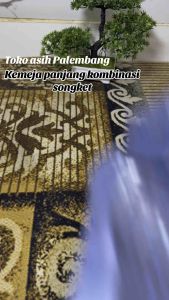 kemeja  panjang songket melayu
