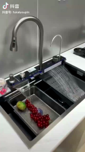 Set Kitchen Sink Lengkap: 7545 Black Piano Fullset