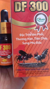 DF 300 đặc trị viêm phổi thương hàn sưng phù đầu cho gà đá gà chọi. Dung dịch nhỏ. Chai 10ml.