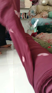 Cringkle Airflow Puff Embroidery love / Kain Cringkle Bordir Motif Love