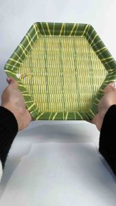 ( 1pcs )Piring Melamin Anyam Hexagon SINGASINGI 25cm Piring Saji BuahKue & Makanan Tebal Anti Pecah