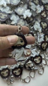 พวงกุญแจอะคริลิครูปพระเยซู 4 ลาย สกรีน 2 ด้าน ของชำร่วยคริสเตียน กิ๊ฟชอปคริสเตียน พวงกุญแจคริสเตียน