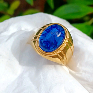 CINCIN BATU BLUE KING SAFIER PECAH SERIBU RING TITANIUM