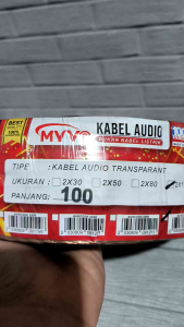 KYZUKU KABEL LISTRIK KABEL AUDIO TRANSPARAN 2x120 100 YARD 100Y FULL BAGUS BERKUALITAS TRANSPARANT TEBAL