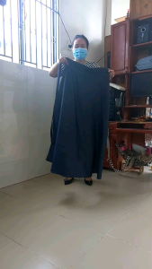 váy chống nắng jean trơn cột dây