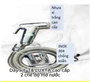 Bộ vòi Xịt vệ sinh LUXTA Nam Đô cao cấp L 5101CM thiết bị nhà tắm inox 304 chống xước nhưa xi tráng cao cấp ống nước dụng cụ sửa chữa nhà cửa.