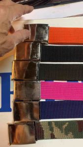 สายเข็มขัดผ้าไนล่อนหนาหัวพับขนาด34มมสายยาว45นิ้ว