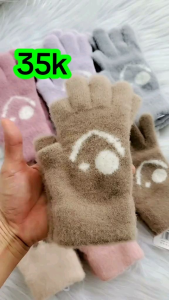 Bao tay găng tay LEN hỏ ngón chống trượt chống nắng giữ ấm phong cách Hàn Quốc sang trọng tinh tế