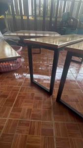 ม้านั่ง สไตล์Loft ไม้จริงขาเหล็ก แข็งแรง ทนทานมาก! เคลือบผิวอย่างดีกันน้ำได้