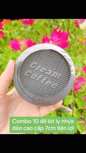 Combo 10 Đế Lót Ly Nhựa Dẻo Cao Cấp 7cm Đế lót ly nhựa dẻo tiện lợi - gia dụng NARI