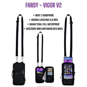 FANSY VIGOR V2 DOMPET HANDPHONE DAN KARTU TAS PRIA WANITA WATERPROOF