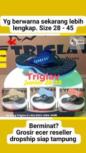 Terbaru sandal jepit premium anak triglav cassual jepit laki laki perempuan umur 5 tahun nomor 28 sampai 33 warna keren empuk nyaman kuat