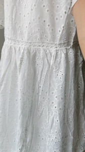 14017 ESTONIA LACE MAXI DRESS BROKAT KATUN BOLONG PUTIH RENDA OOTD KEKINIAN FASHION GAUN IMPORT Pantai dress Realpic Good quality Import Viral Trendy