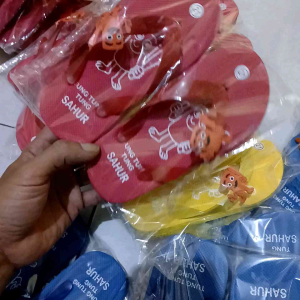 Sandal Jpit Anak Tung Tung Sahur Terbaru Yang Lagi Viral.Size 21-35 Buat Umur 1.5-10 Thn.