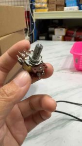 Potensio Alpha B100K Stereo 6 pin Lurus +ct Drat B50k