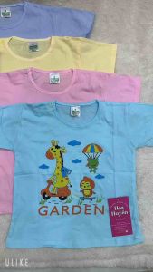 Combo 5 Áo cộc tay  dài tay bé  trai bé gái sơ sinh cài vai chất 100% Cotton Bosini nền màu 5-16kg  - áo ngắn tay sơ sinh