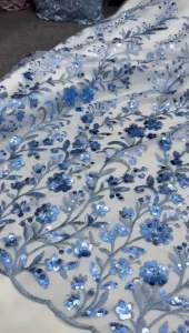 (HARGA PERSETENGAH METER) bakal kain tulle surilae full payet spaengle/bakal kebaya wanita/ tulle buat dressgaunblazergamis