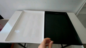 ถาดพลาสติก เนื้อหนา มีสีขาว ดำ ขนาด TS ( 58.5cm x 42.5 CM)