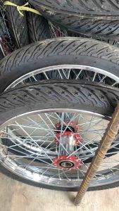 RODA GEROBAK RING 17 JARI JARI SATU PASANG DAN AS