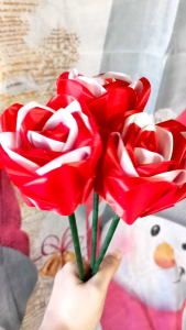 Prem by J&B | SATIN RIBBON ROSE | SINGLE FLOWER (bare type)