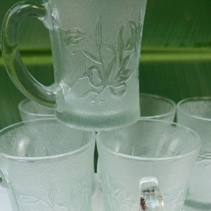 6pcs Cangkir Kopi Bahan Kaca/Cangkir Mewah Berkualitas