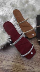 Tin footwear sparkly casual flat sandals for women