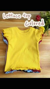 kids lettuce Style Crop Top for Girl Plain Colored 1-3 Years Old