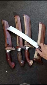 golok kebun tebas baja per fulltang asli sonokeling