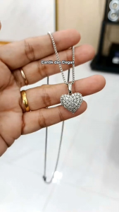 KALUNG ITALI TITANIUM SILVER FREE LIONTIN LOVE ANTI KARAT