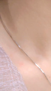 KALUNG ITALI TITANIUM SILVER FREE LIONTIN MATA SATU PERMATA PUTIH ANTI KARAT