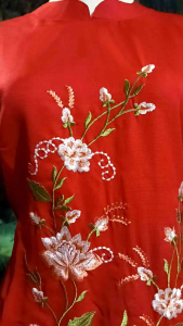 BAJU KURUNG BORDIR SONGKET BUNGA