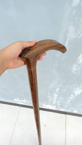 tongkat jalan kayu kelor jawa motif pipih h453