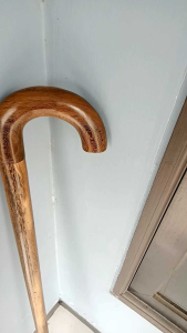 Tongkat Jalan Kayu Kelor Jawa Motif Payung Premium H459