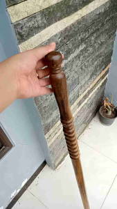tongkat jalan kayu kelor jawa motif profil lurus h456