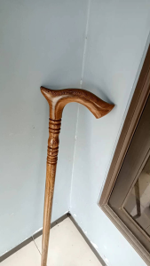 tongkat jalan kayu kelor jawa motif cula premium profil bubut h463