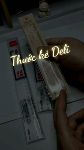 Thước kẻ trong suốt Deli - 18/ 20/ 30cm - Chất liệu PS bền chống trầy xước - Học sinh dân văn phòng