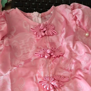 [ TAY BÚP GẤM ] Bộ Bà Ba Cho Bé Gái Lụa gấm 2 da vải loại CAO CẤP Tay Búp áo khóa kéo sau lưng Size Từ 6-38 Kg