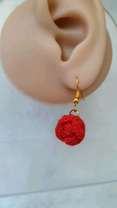 Handmade Crochet Flower Earring (Sunflower daisy 5Petal)
