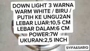 LAMPU DOWNLIGHT 3 WARNA 3IN1 / LED PANEL 7W GARANSI 1 TAHUN POVOS PAKET 10 PCS