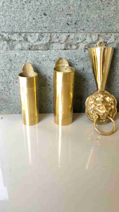 Tempat Tancap Hio Dupa Batang Stick Dinding Kuningan Motif Tabung 1 Pcs