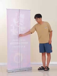 Standee cuốn nhựa tốt bao cam